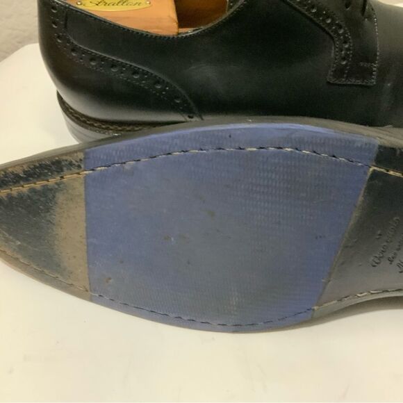 Jose Real BLACK - VERO CUOIO Italian Leather Mens Shoes size 46 lace up - Picture 13 of 16